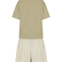 Pyjama Set with Short and T-shirt, Green