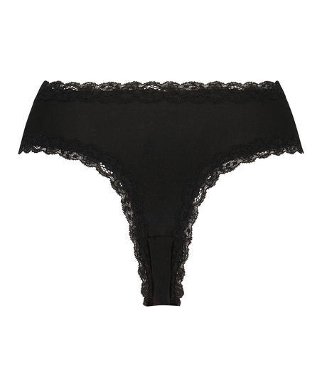 Kyla V-Shaped Brazilian, Black
