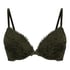 Teddy Padded Push-Up Underwired Bra, Green