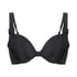 Padded underwired bikini top Luxe Cup E +, Black