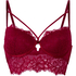 Isabella Padded Underwired Longline Bra, Red