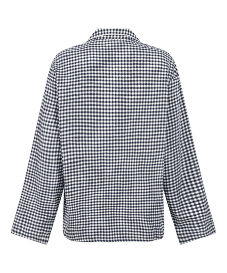 Essentials Flannel Pyjama Top, Blue