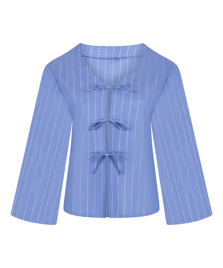 Striped Pyjama Jacket, Blue