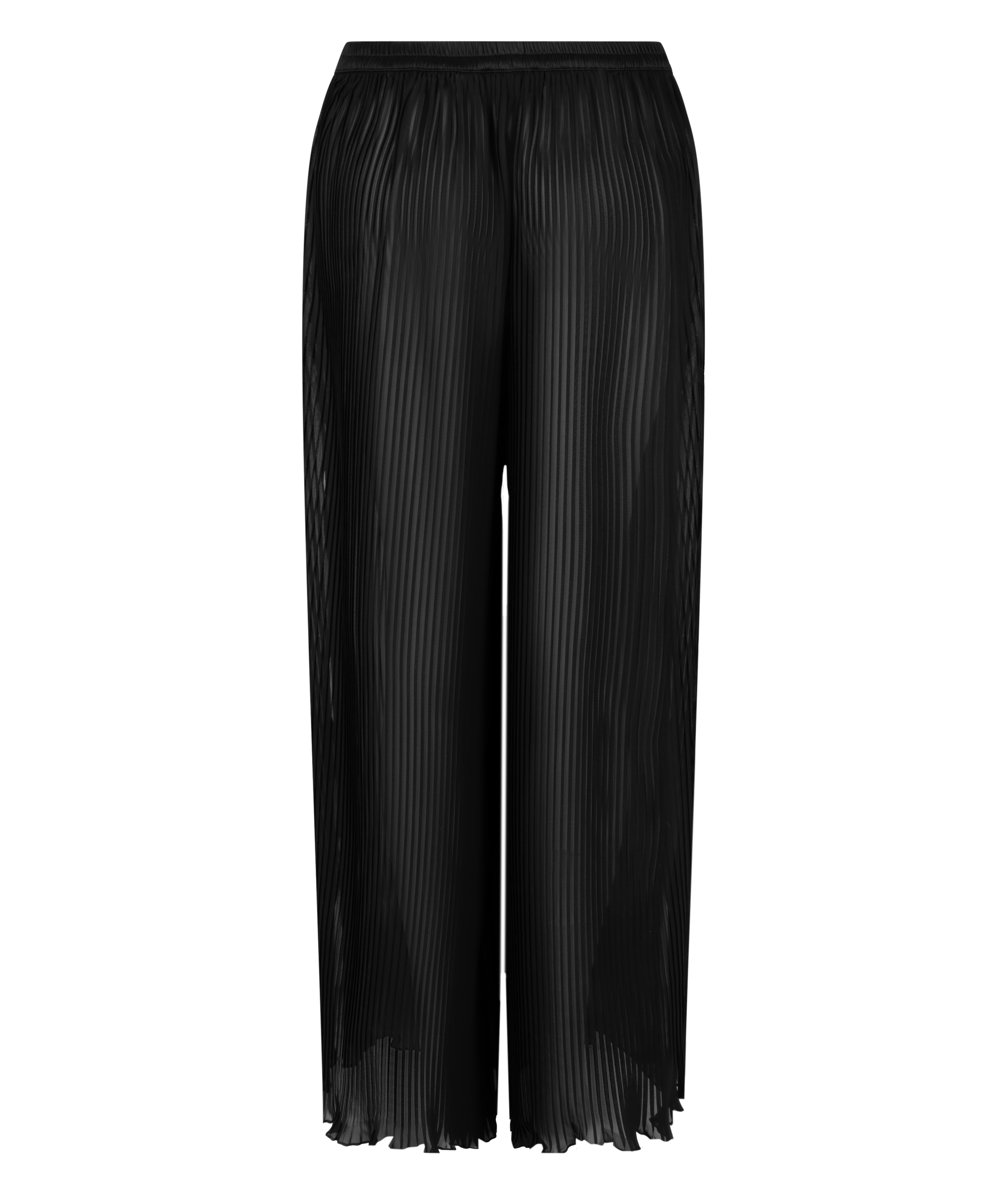 Plisse Pants, Black, main