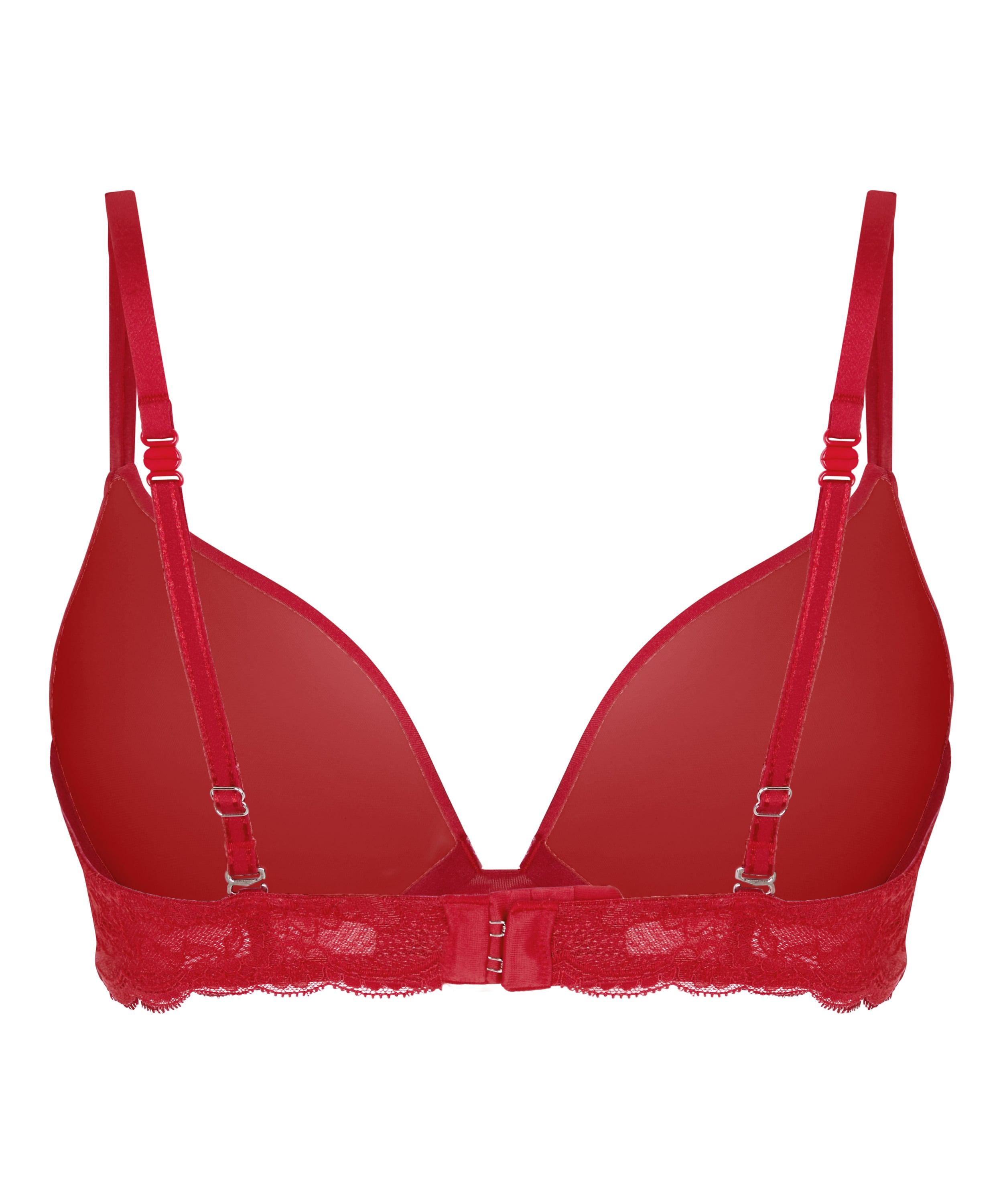 Angie Padded Underwired Push-Up Bra, Red, main