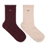 2 Pair Cotton Crew Socks, Pink