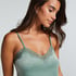 Velours Lace Cami Top, Green