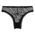 V-shaped Brazilian knickers mesh, Black