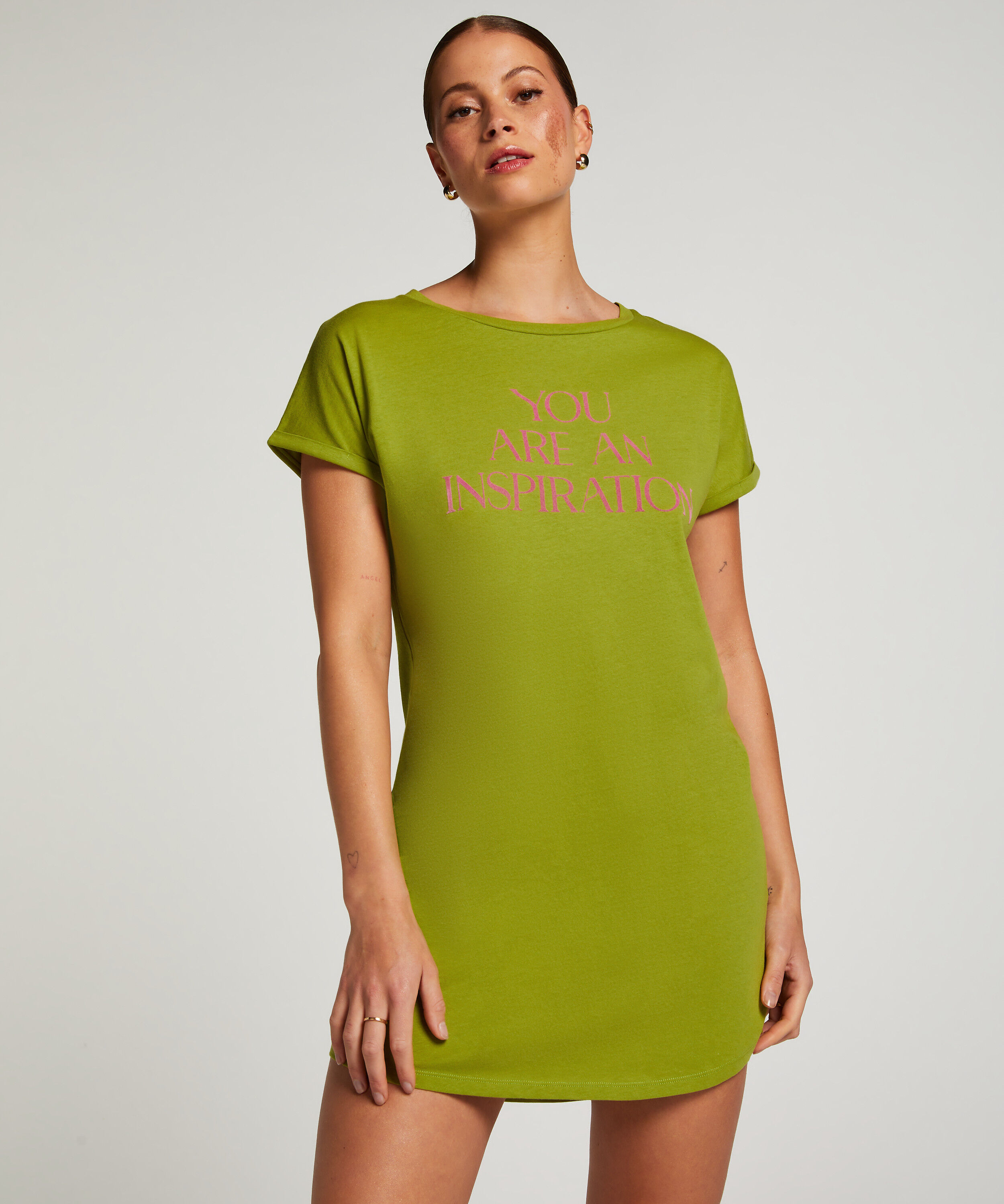 Round Neck Nightshirt, Green