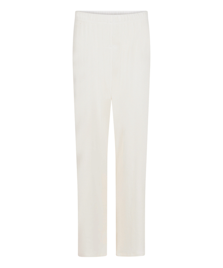 Brushed Jersey Trousers, White