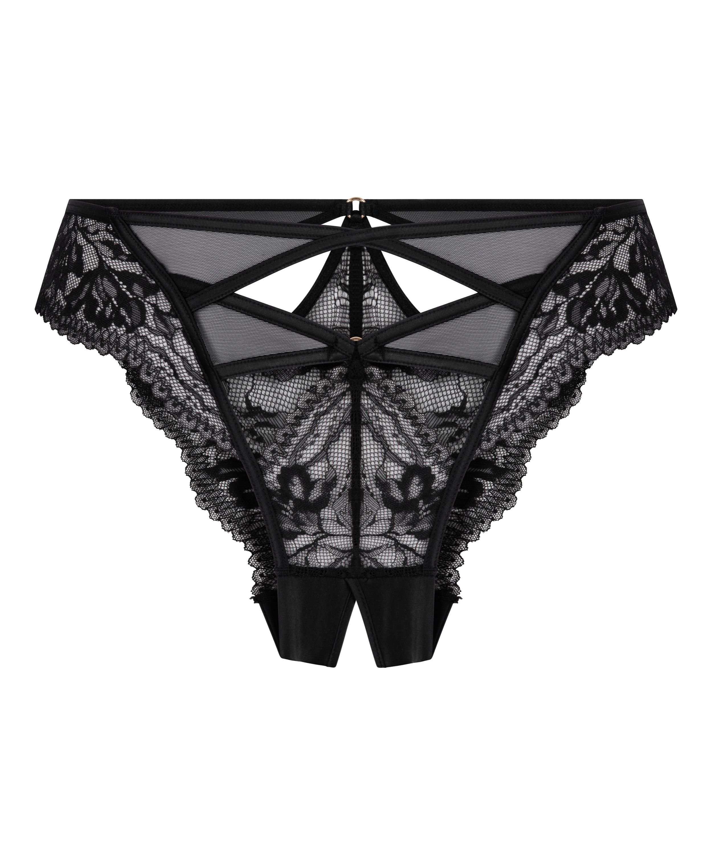 Amel Open Crotch Brazilian, Black, main