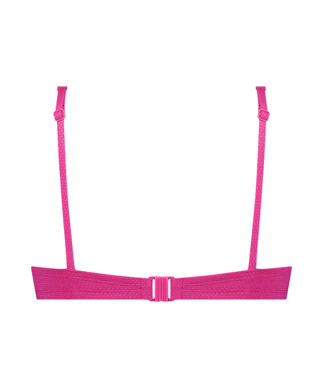 Scallop Lurex Bikini Top, Pink