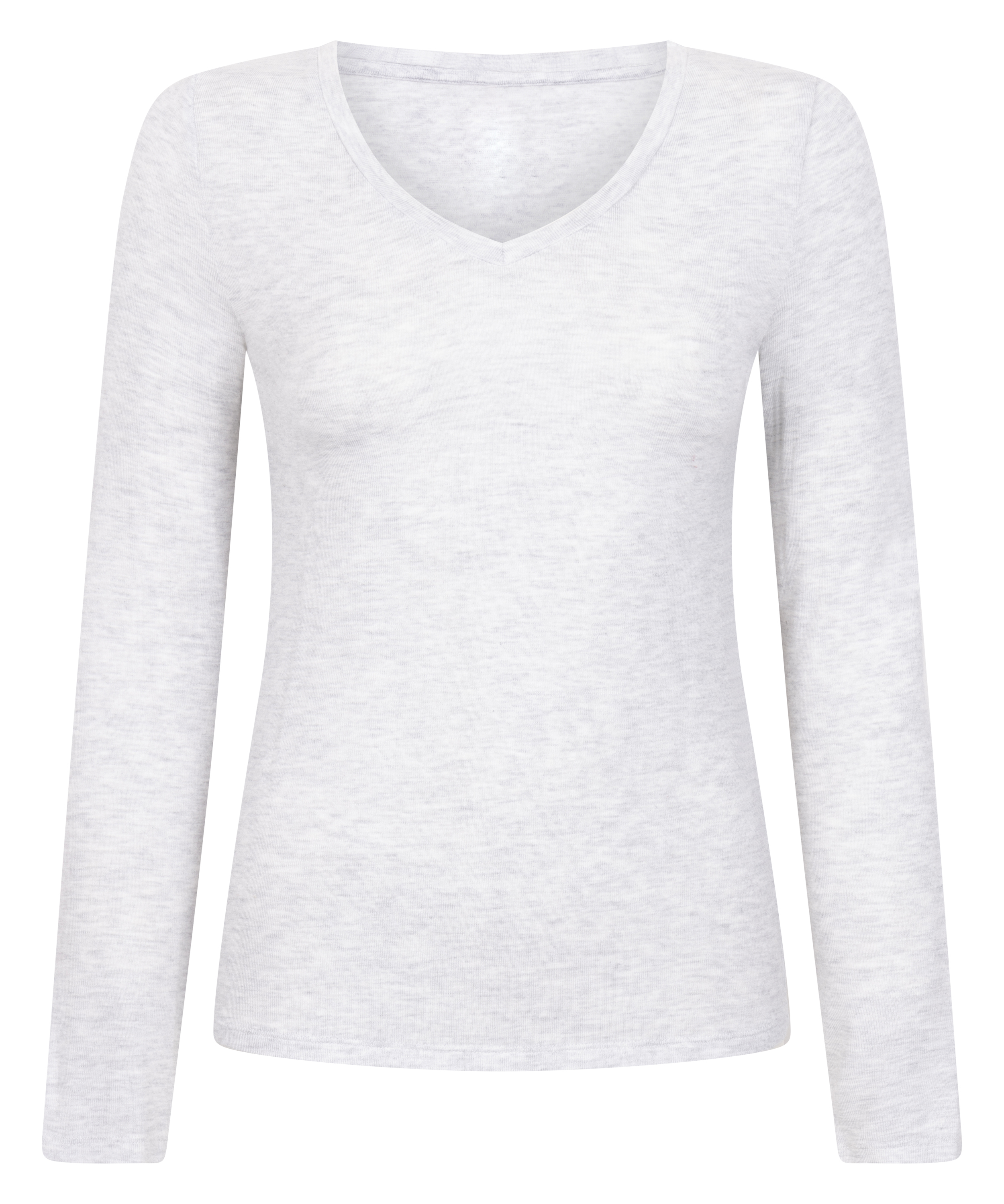 Long-Sleeved Pyjama Top, Gray, main