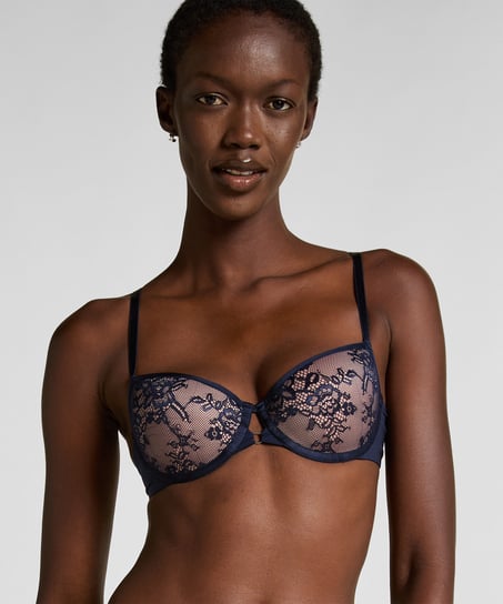 Lea Padded Underwired Bra, Blue