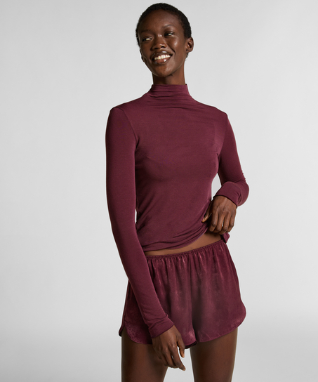 super soft Turtleneck Shirt with Cashmere, Purple