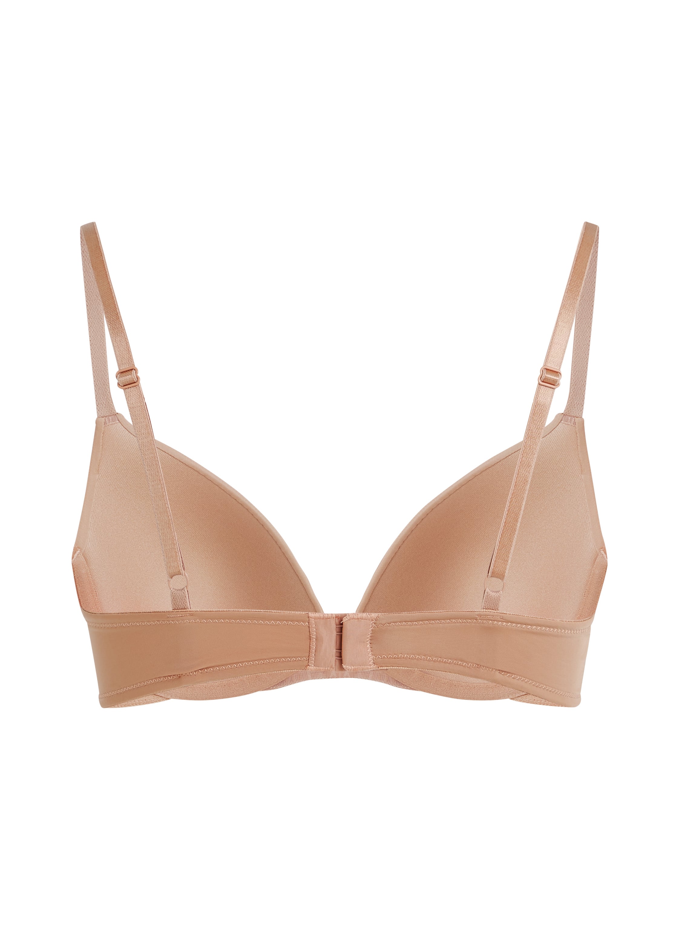 Plunge Padded Underwired Bra, Brown, main
