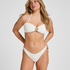 Bandeau Bikini Top Crinkle, White