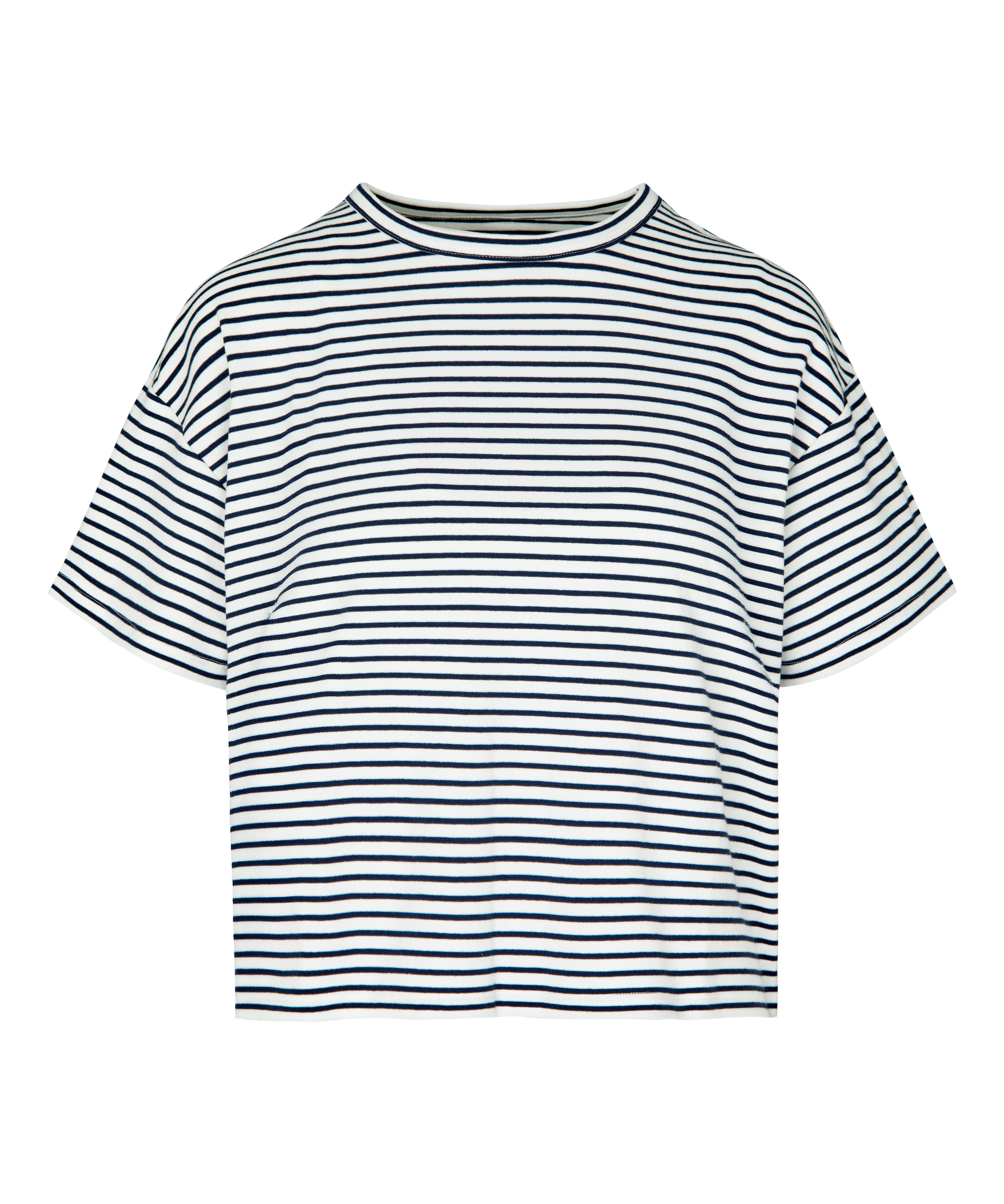 Pyjama Top Striped Jersey, Blue, main