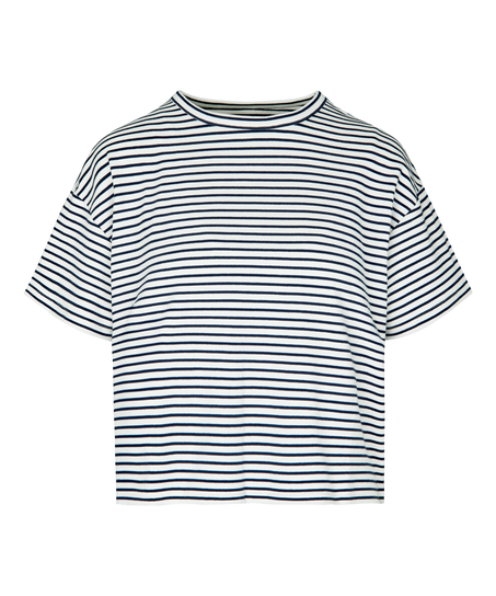 Pyjama Top Striped Jersey, Blue