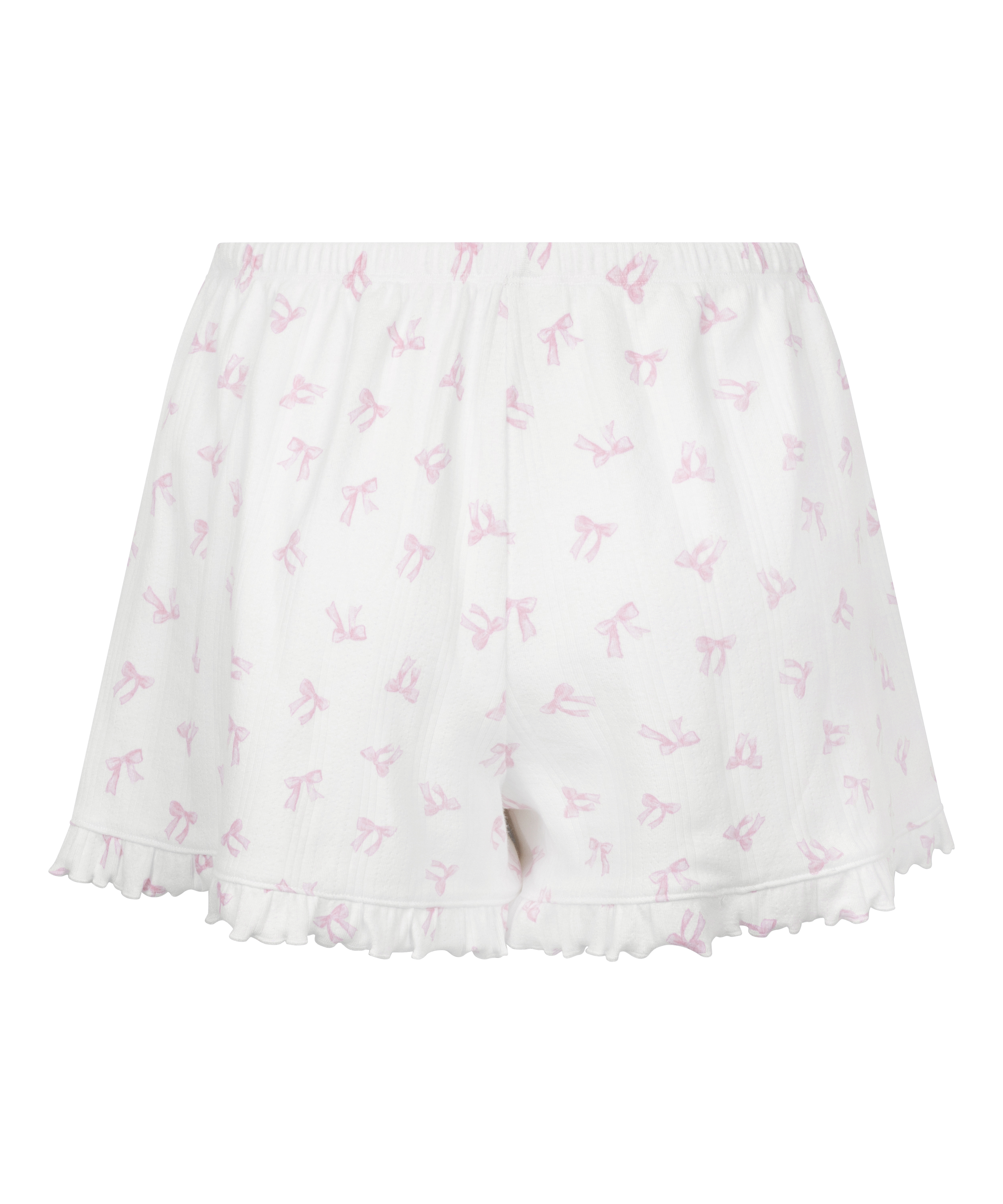 Short Pointelle, White, main