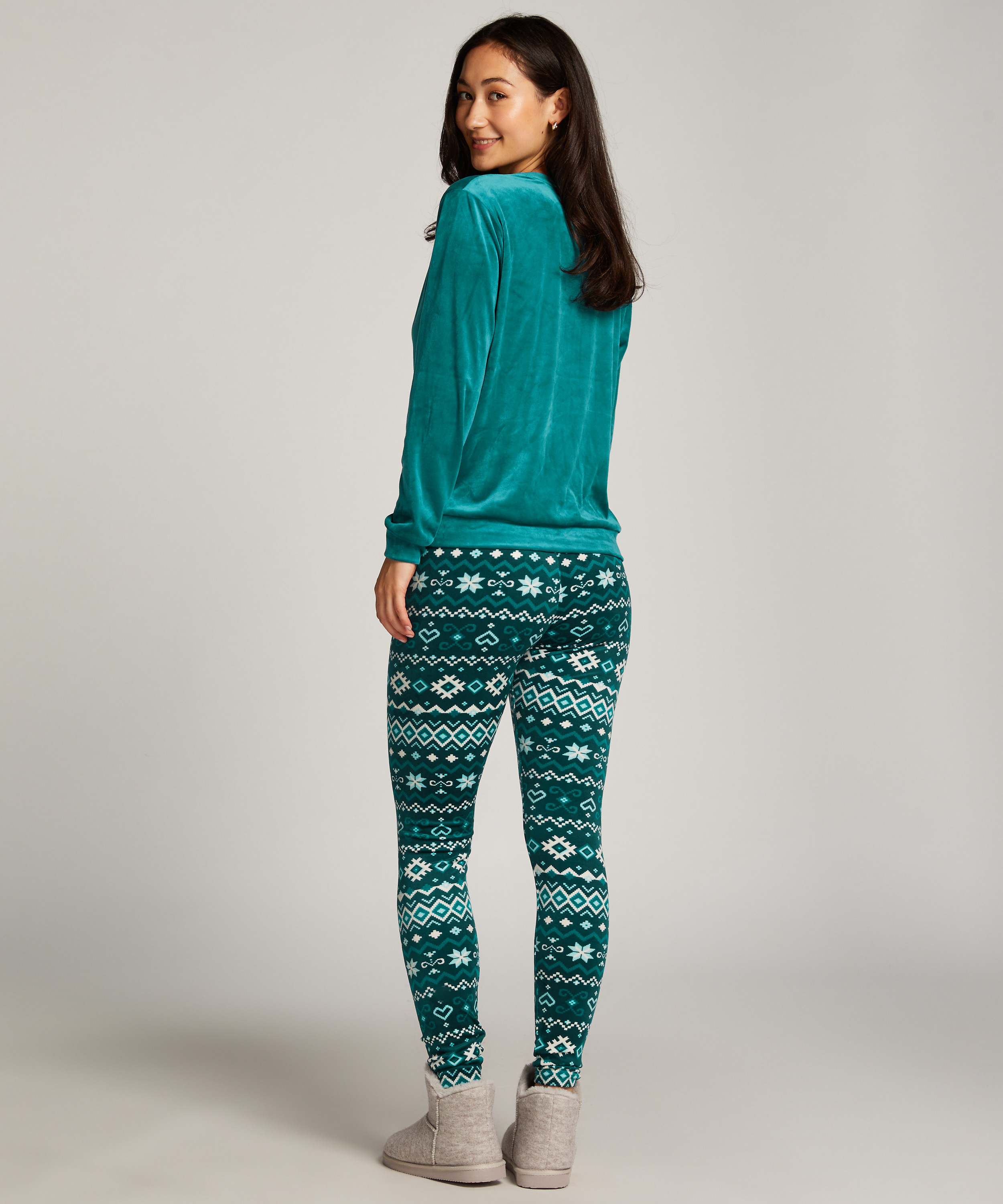 Legging Velours, Blue, main