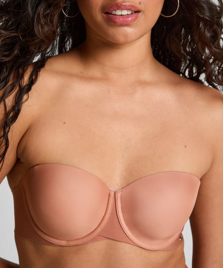 Jane Padded Strapless Underwired Bra, Brown