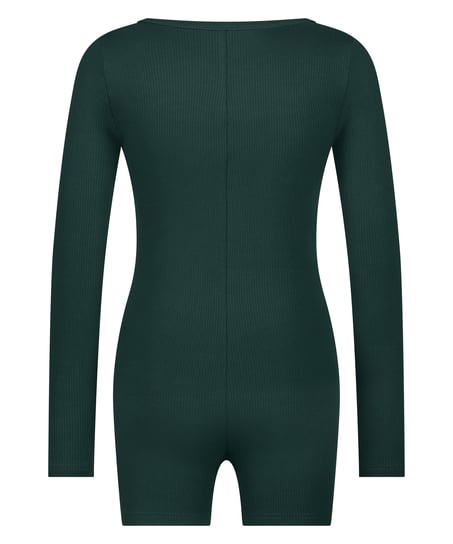 Brushed Short Onesie, Green