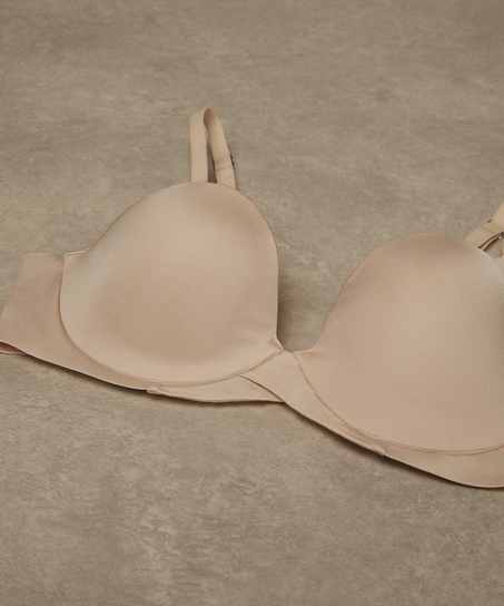 Smooth Padded Underwired Bra, Beige