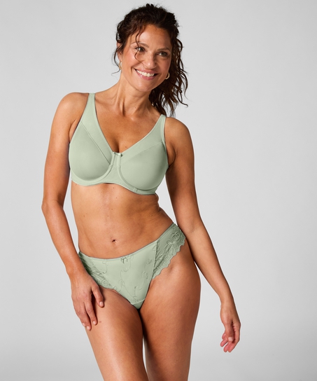 Nina Non-Padded Underwired Minimizer Bra, Green