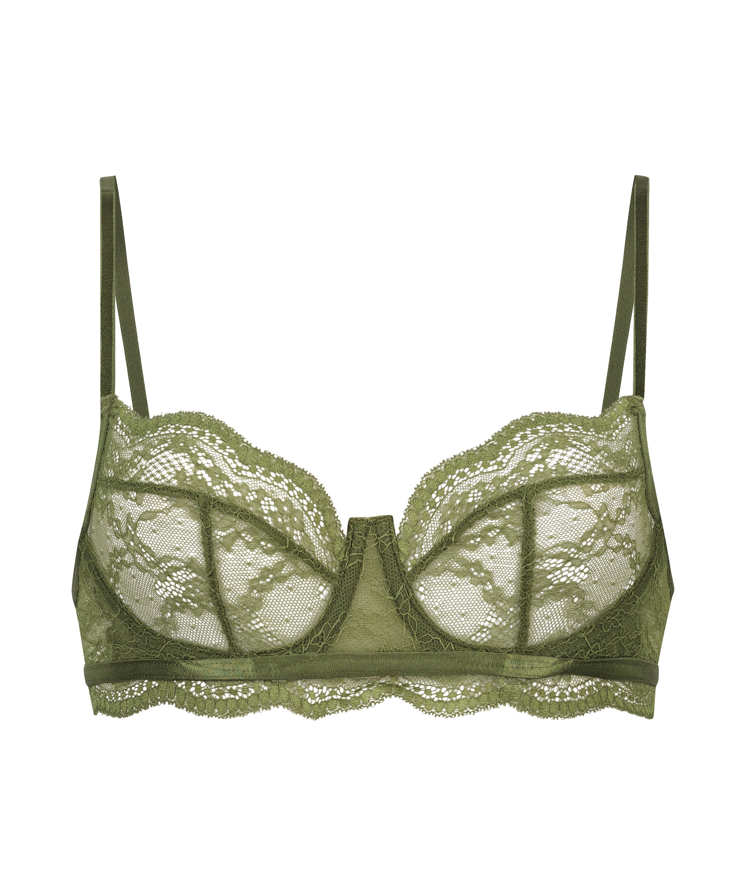 Isabelle Non-Padded Underwired Bra, Green, main