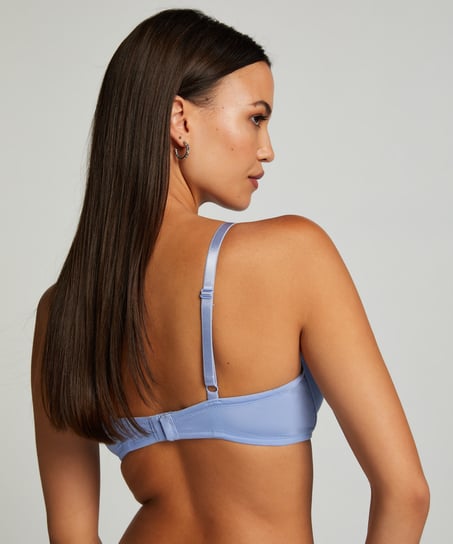 Plunge Padded Underwired Bra, Blue
