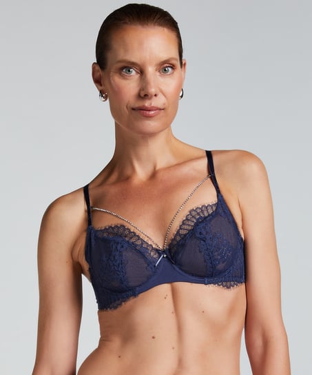 Pearlene Non-Padded Underwired Bra, Blue