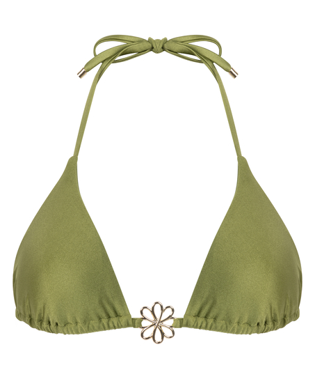 Yucatan Triangle Bikini Top, Green