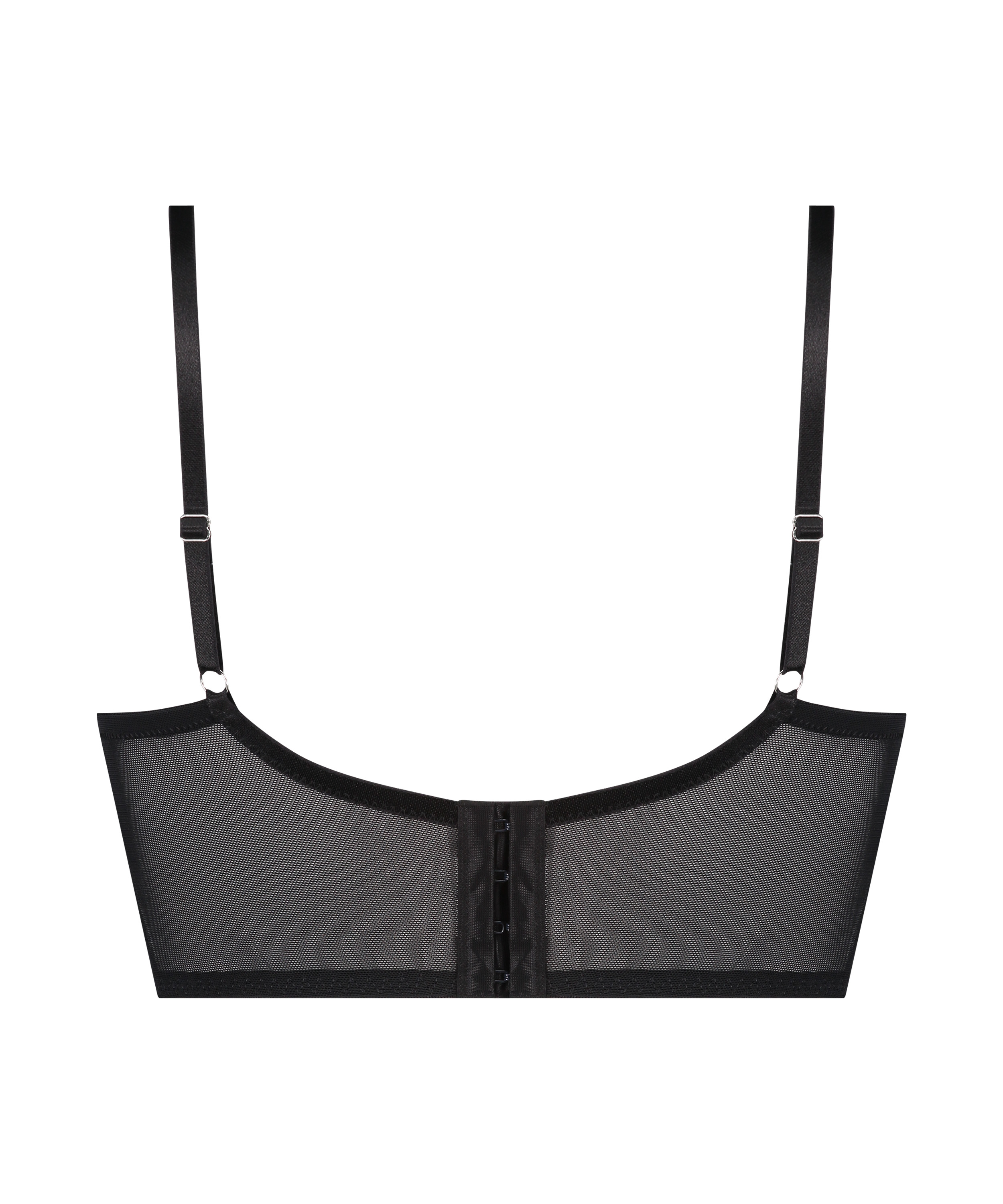 Arabella padded longline underwired bra, Black, main