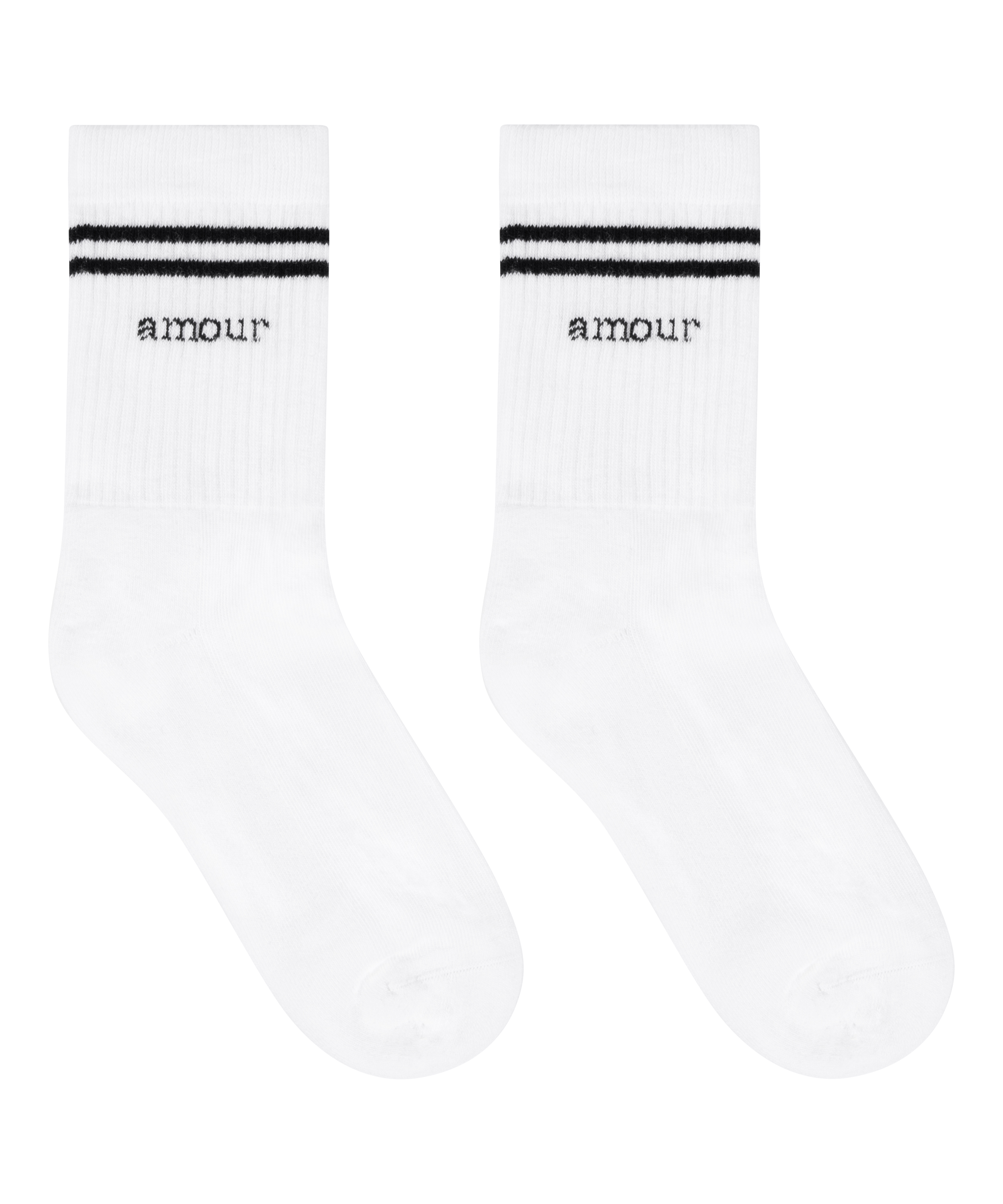 Cotton Crew Socks, Black, main
