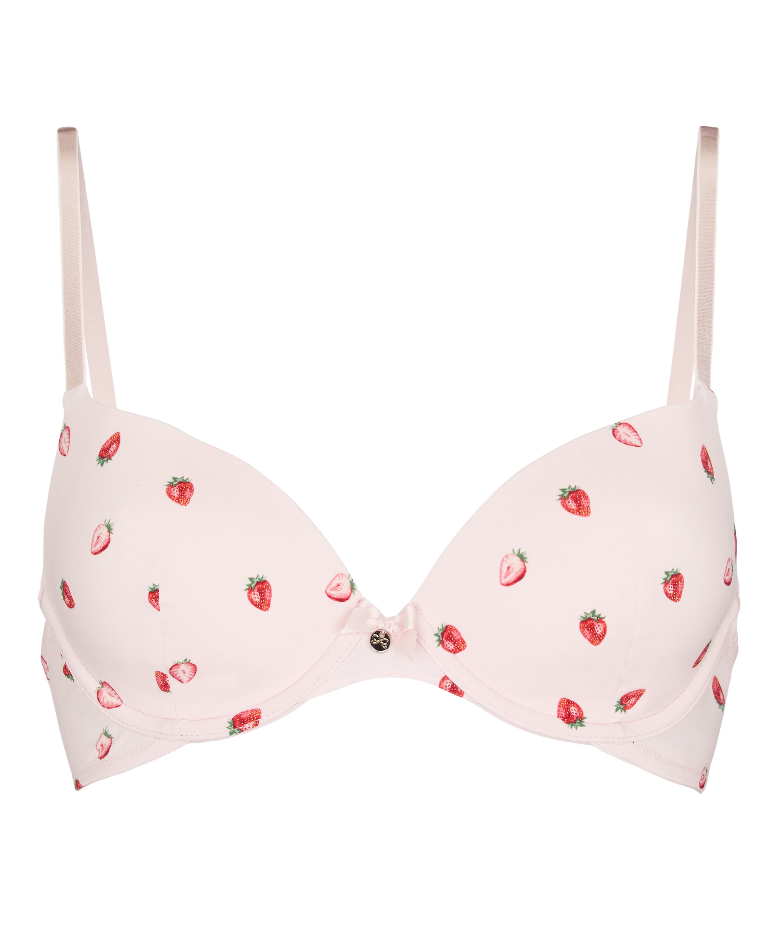 Plunge Padded Underwired Bra, Pink, main
