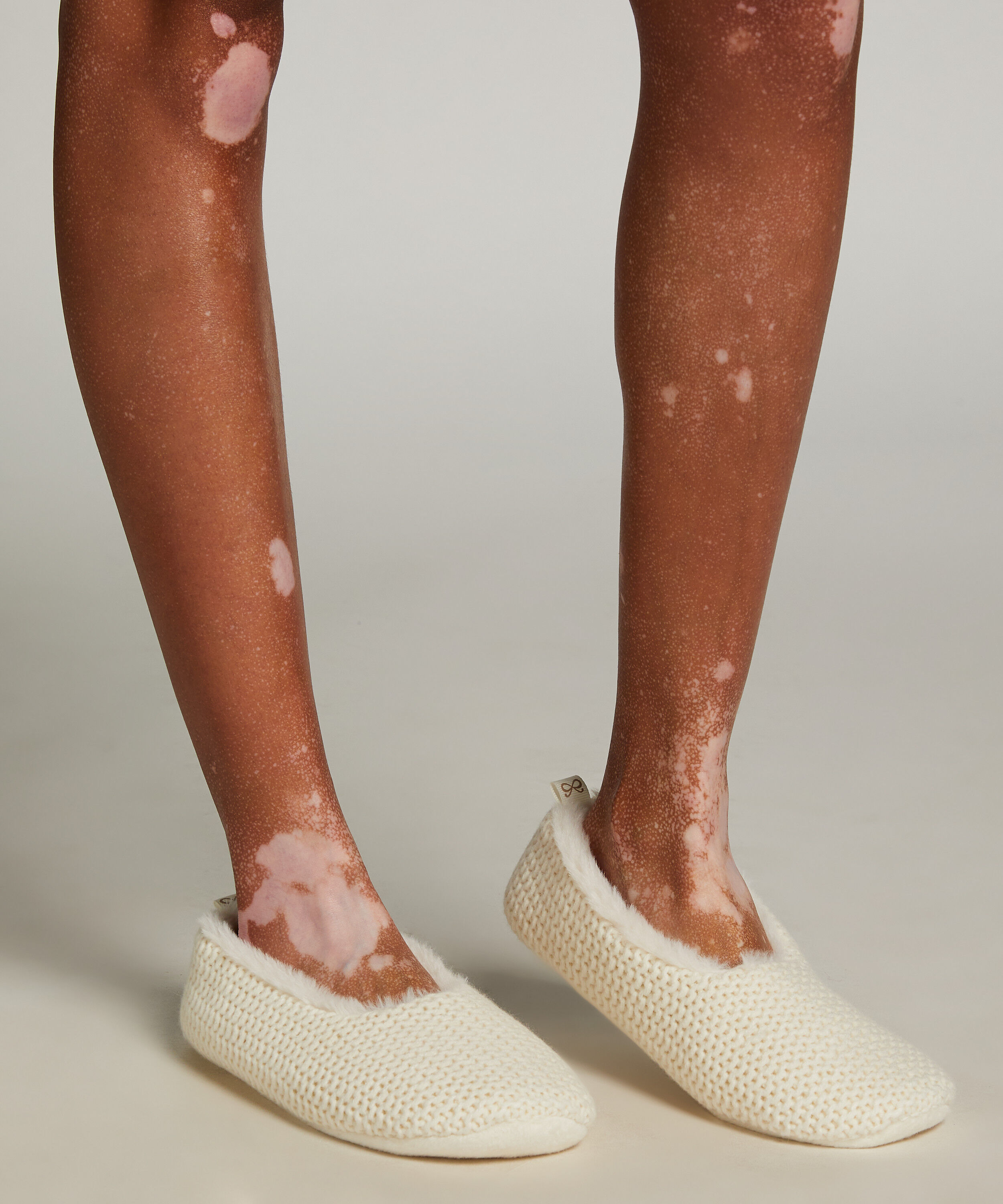 Cosy Ballerina Slippers, White