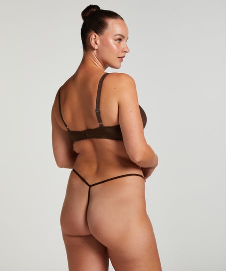 Smooth Padded Underwired Push-Up Bra, Brown