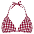 Amalfi Triangle Bikini Top, Red