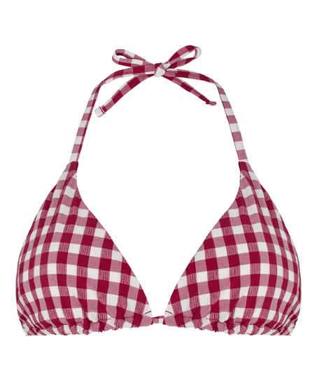 Amalfi Triangle Bikini Top, Red