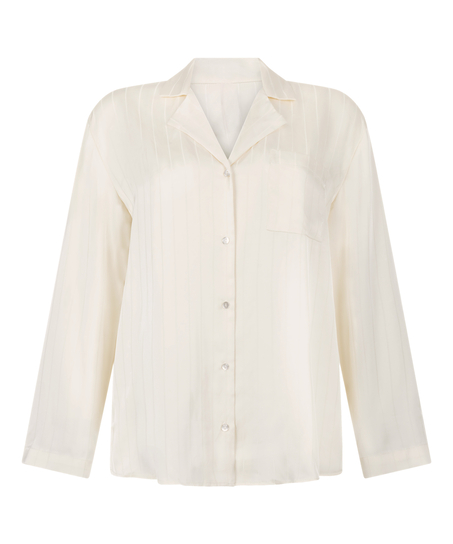 Satin Pinstripe Jacket, White