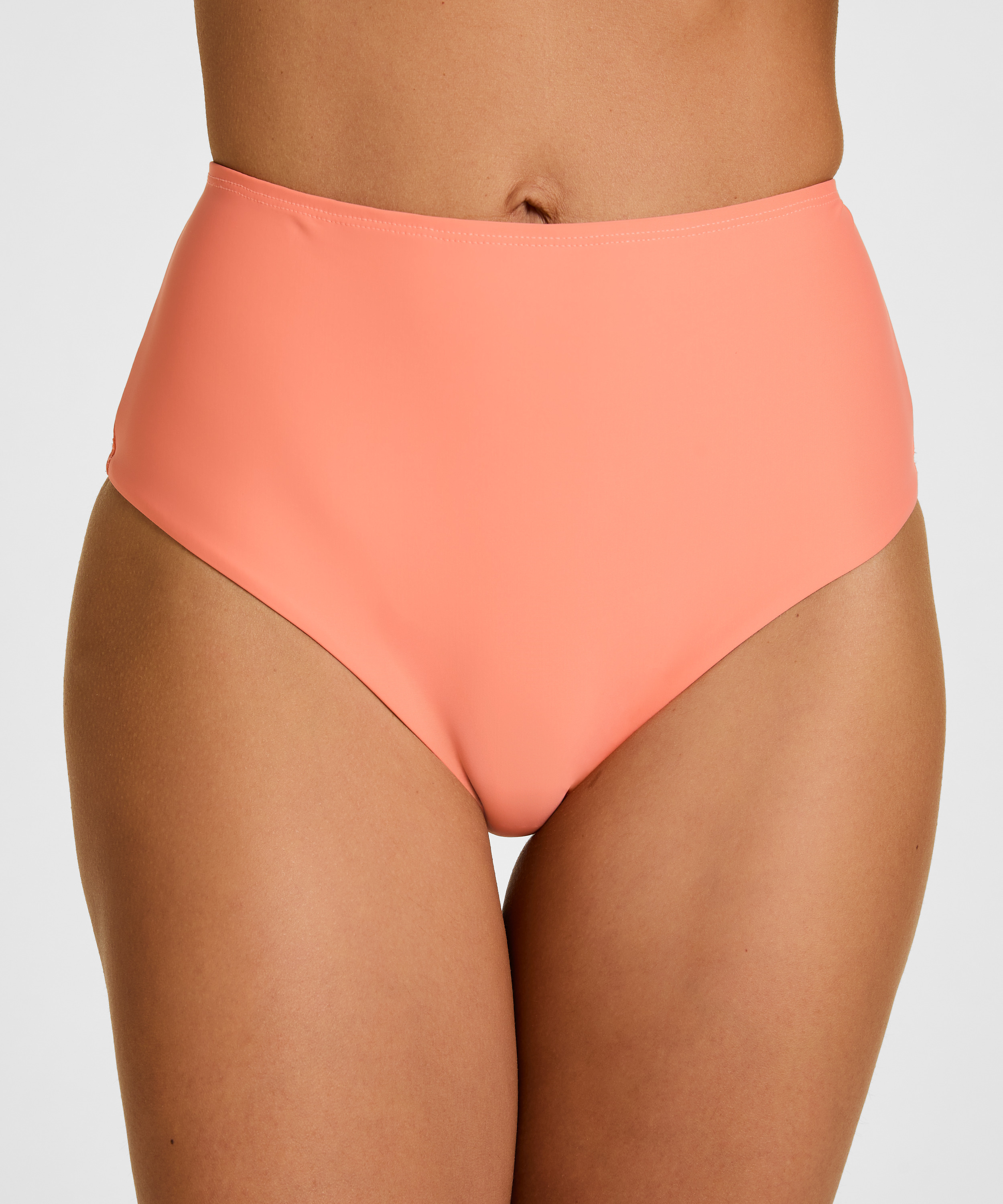 High-Waisted Shaping Bikini Bottom Luxe, Orange, main