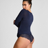 super soft Boatneck shirt with Cashmere, Blue