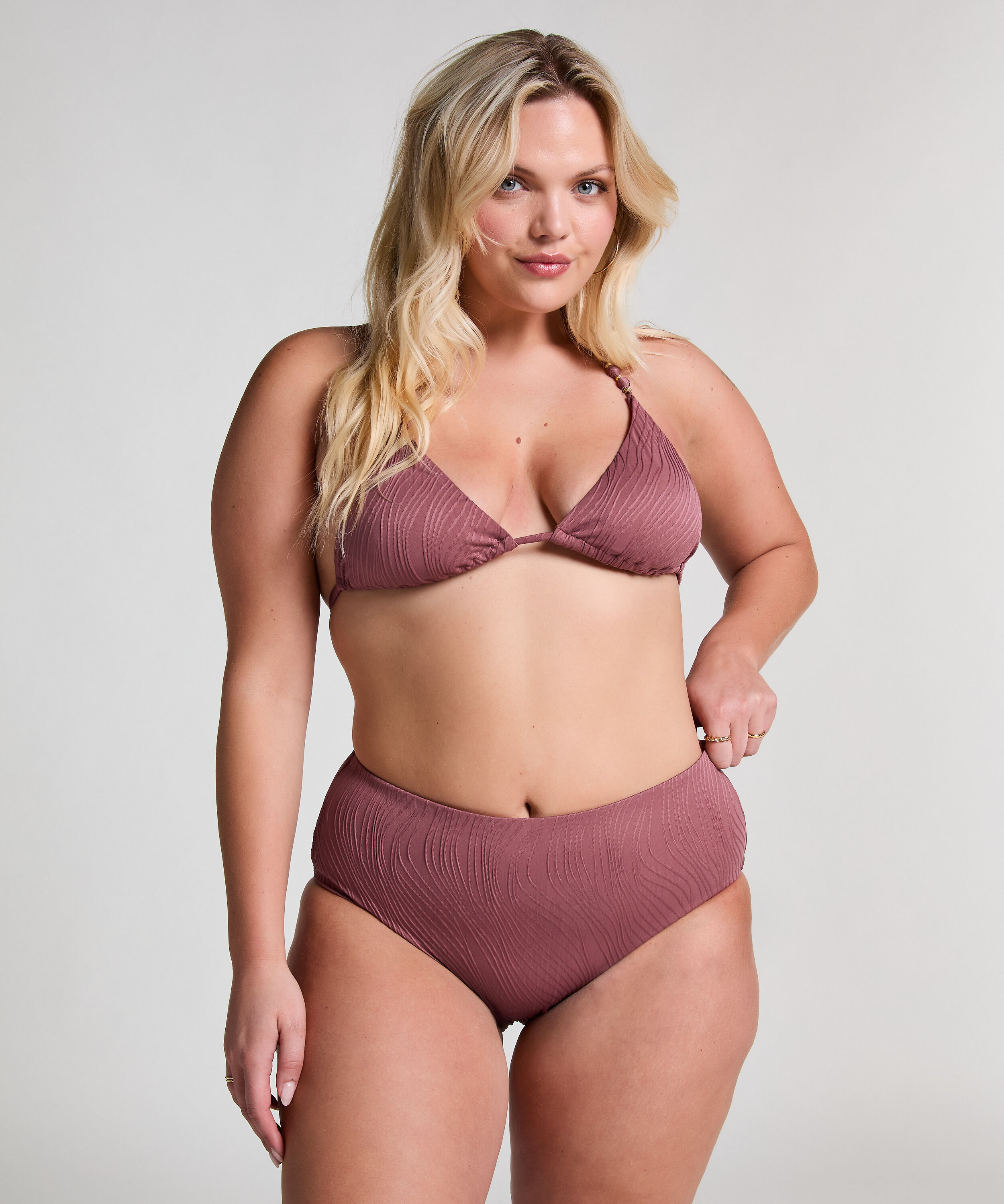 High Waist Rio Bikini Bottom, Purple