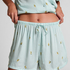 Short Viscose Check Print, Green