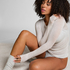 super soft Boatneck Shirt with Cashmere, Gray