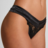 Sveta High Leg String, Black