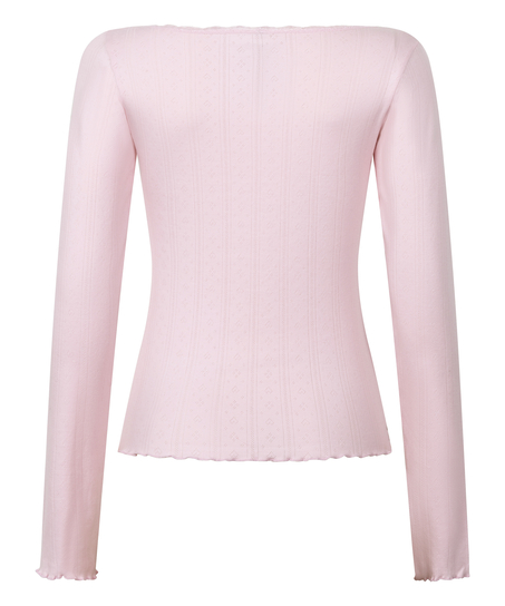 Pyjama top Pointelle, Pink