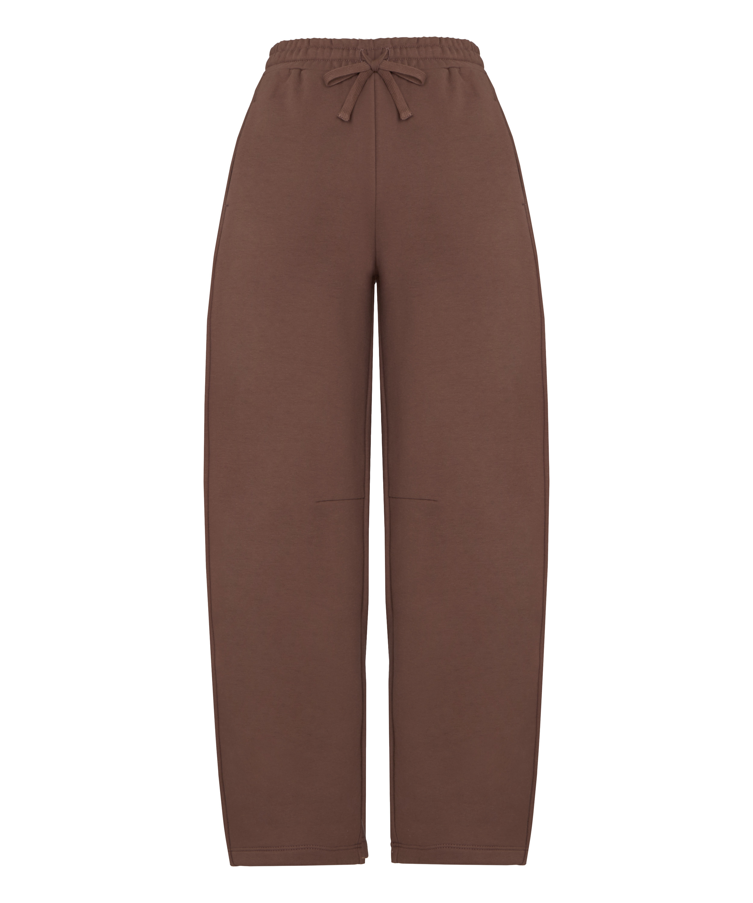 Pants Barrel Brushed Sweat, Brown, main