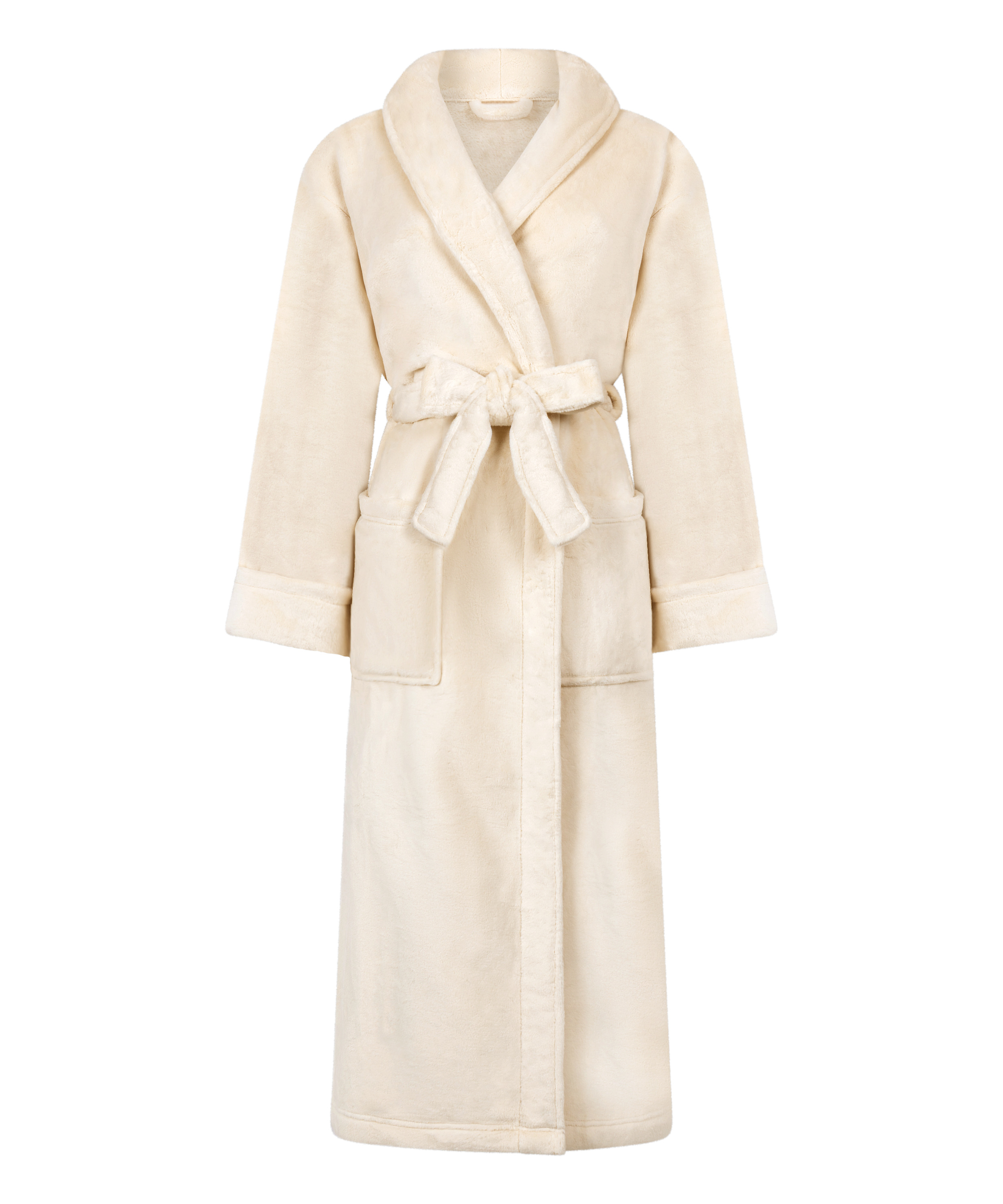 Soft Fleece Bathrobe, White, main